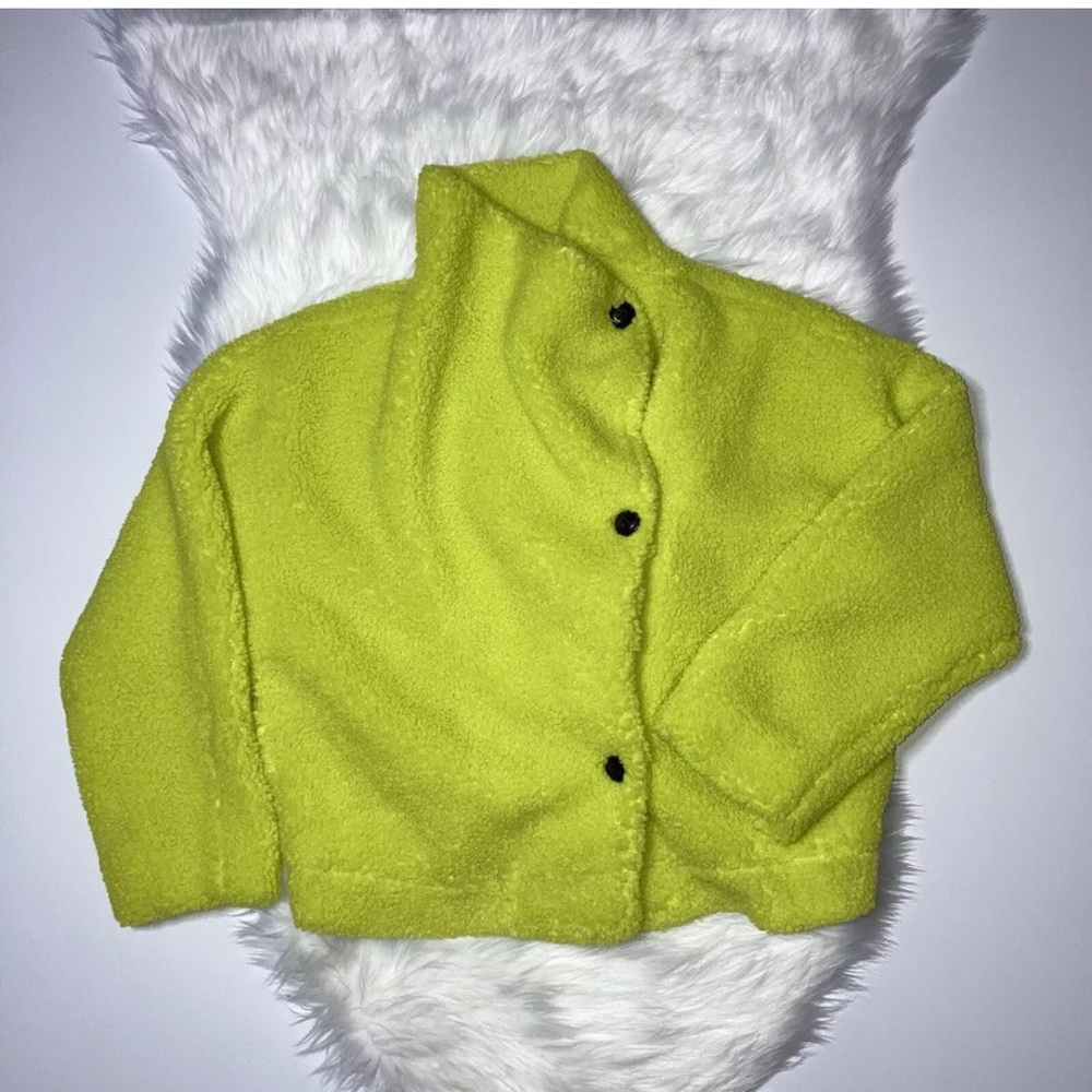 Free People Izzy Wrap Teddy XS Lime